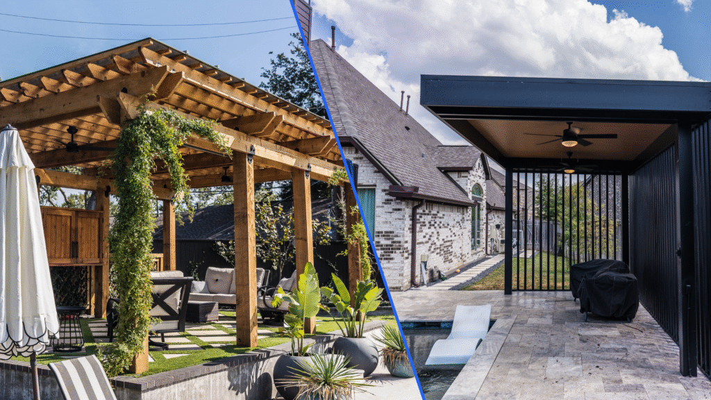 cantilever vs traditional pergola