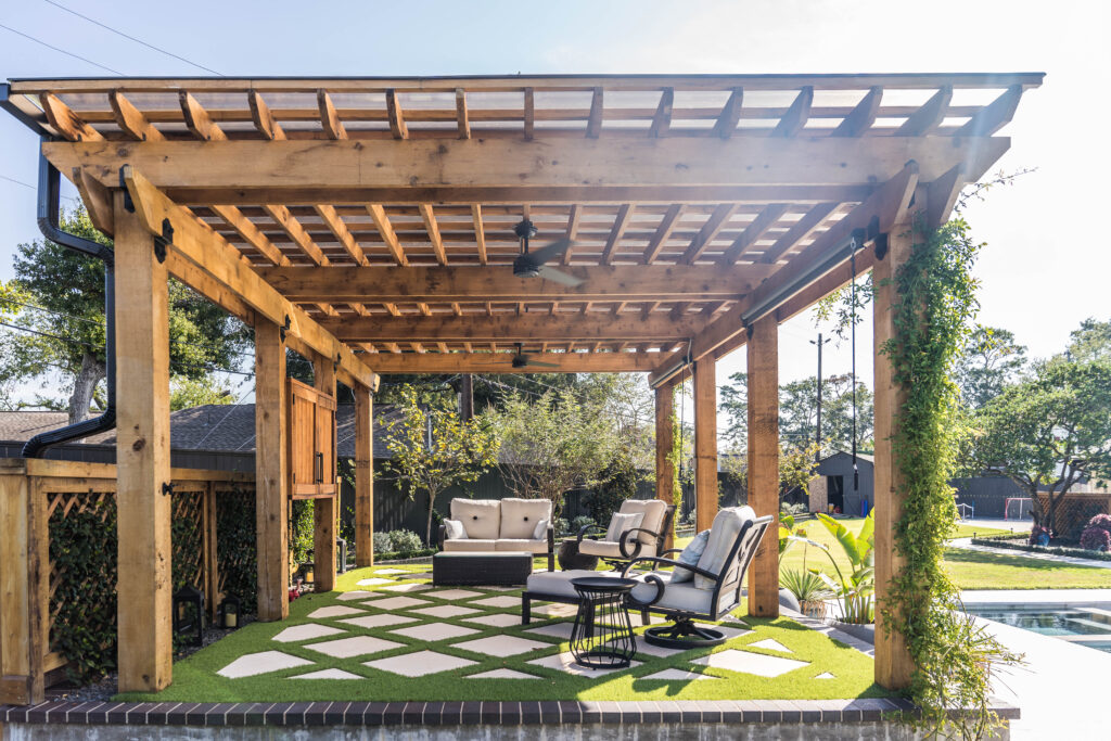 wood pergola